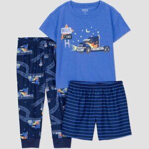 NWT 2T Toddler Boys' 3pc Short Sleeve Cars Pajama Set Carter's Just One You
